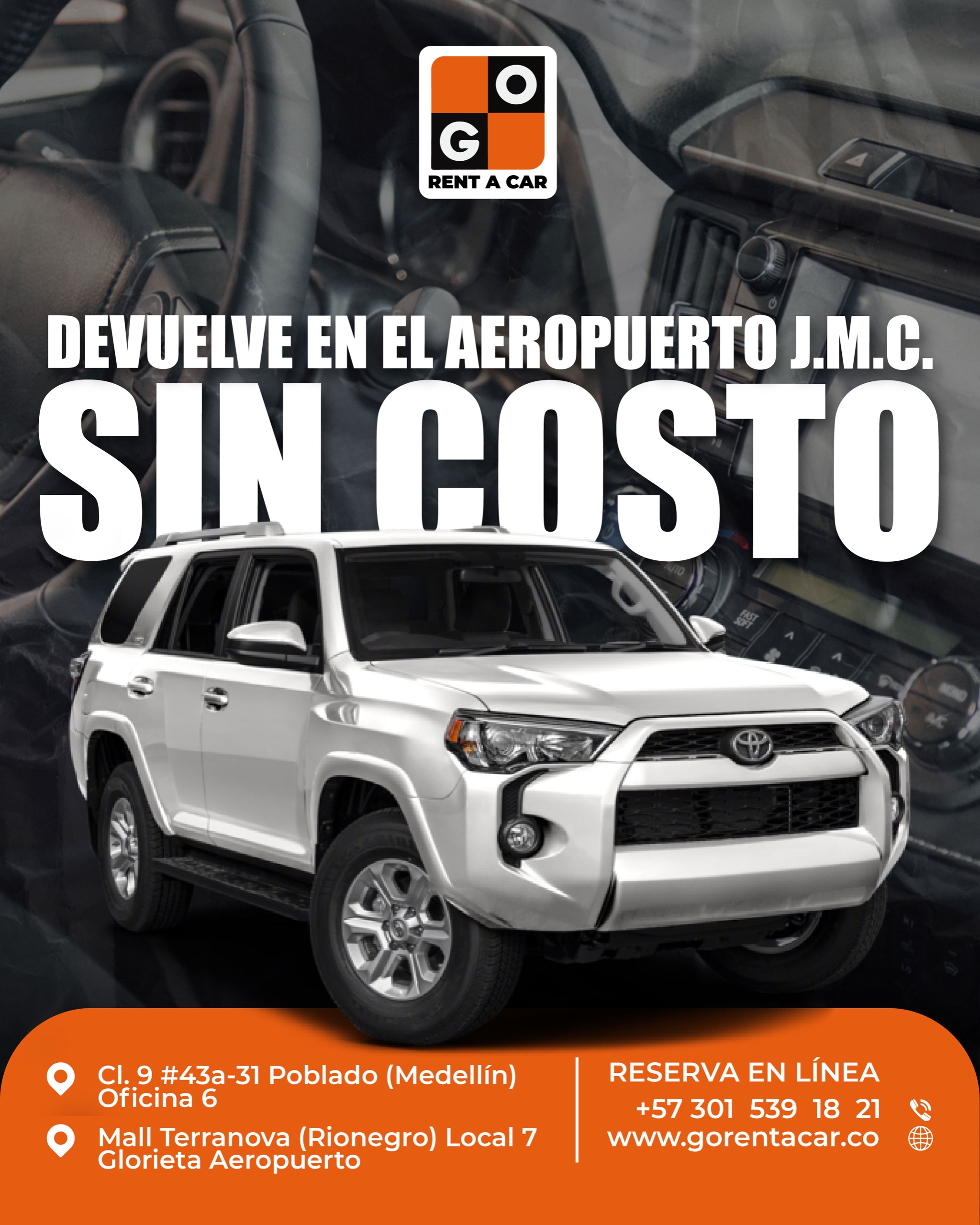 vehículos en el aeropuerto JMC