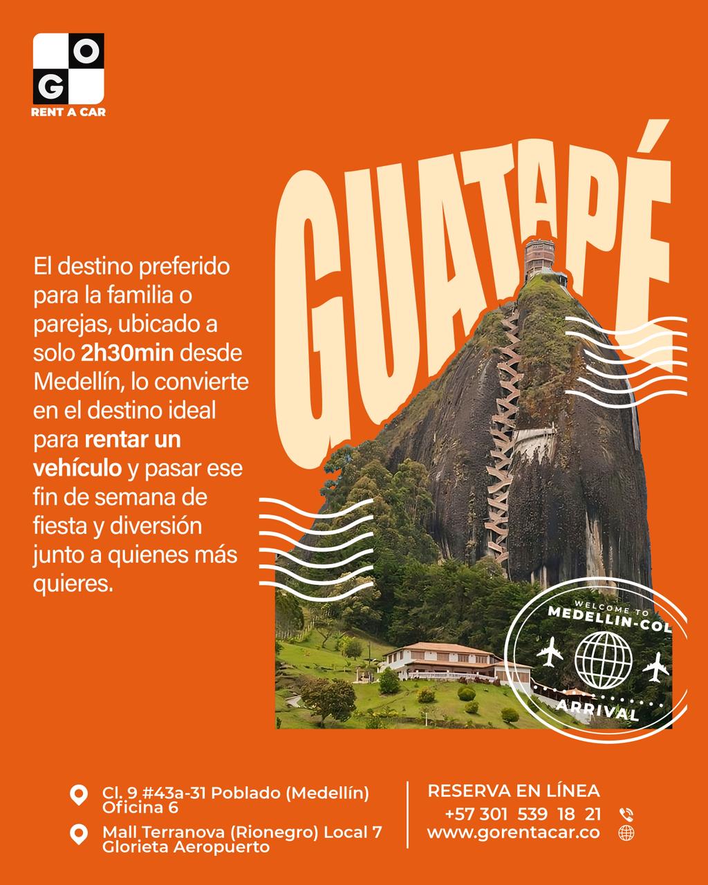 Guatapé con Go Rent a car