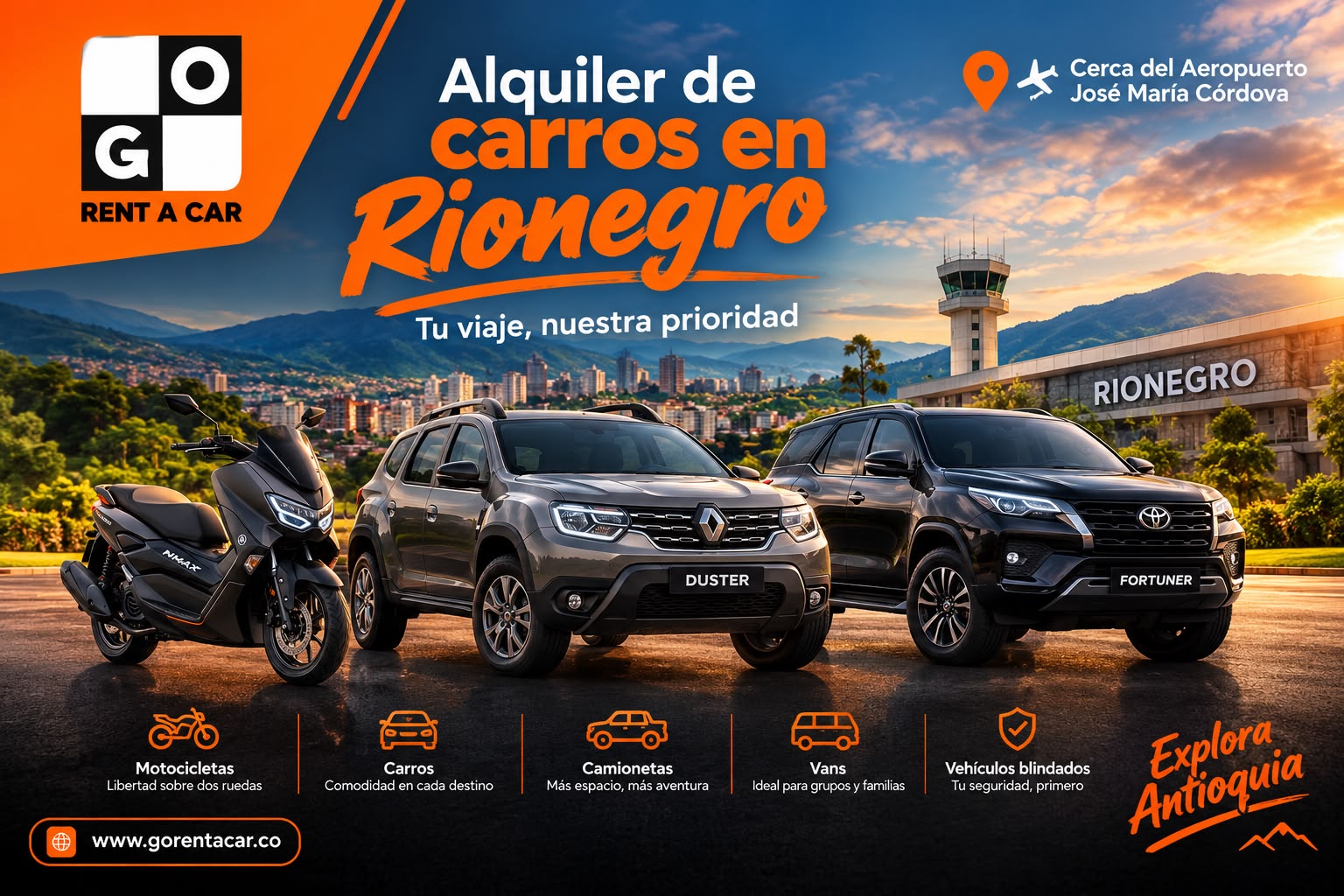 Alquiler de Carros en Rionegro