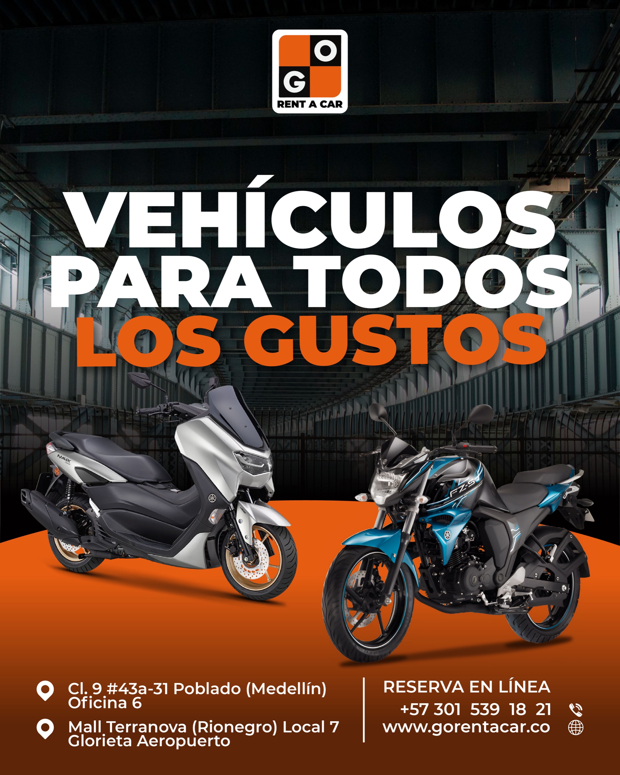 Renta de Motos en Medellín y Rionegro