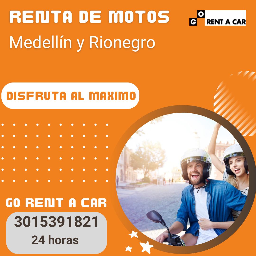 alquilar una moto en Medellin y Rionegro